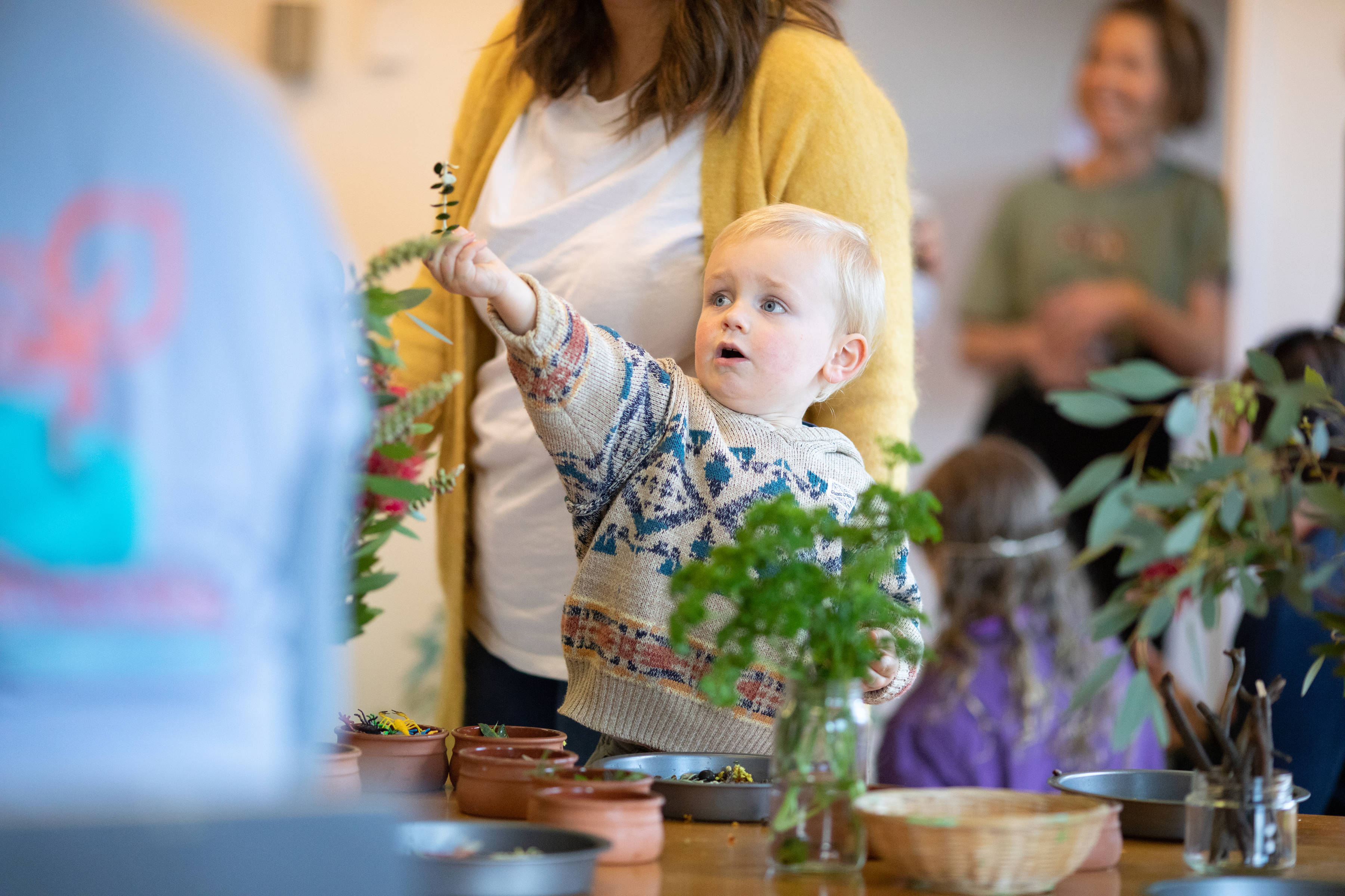 Teach Make Create ran a popular nature-based craft activity for children as part of the expo. Photo: Kieran Bradley.