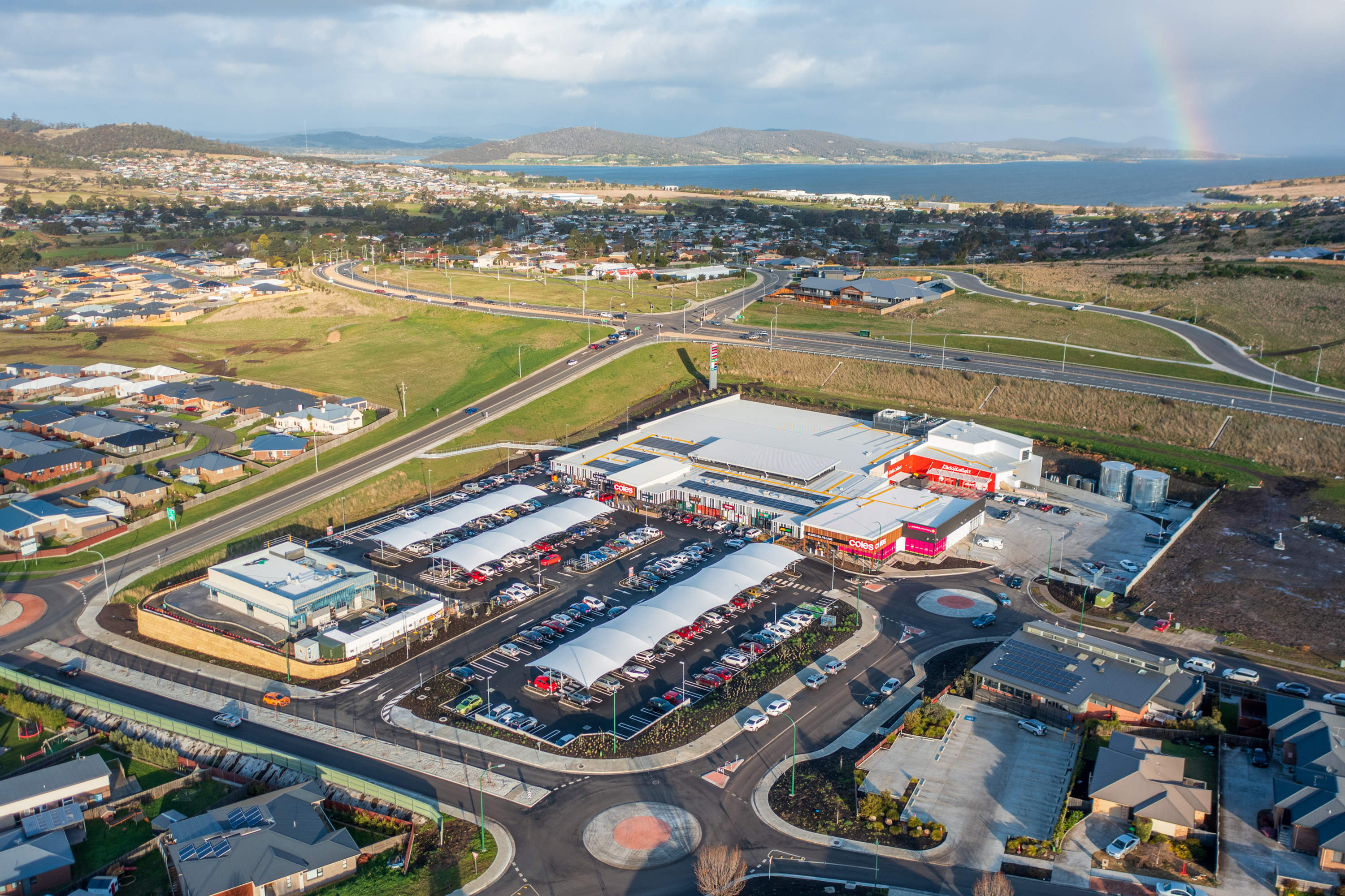 An aerial view of Glebe Hill Village.