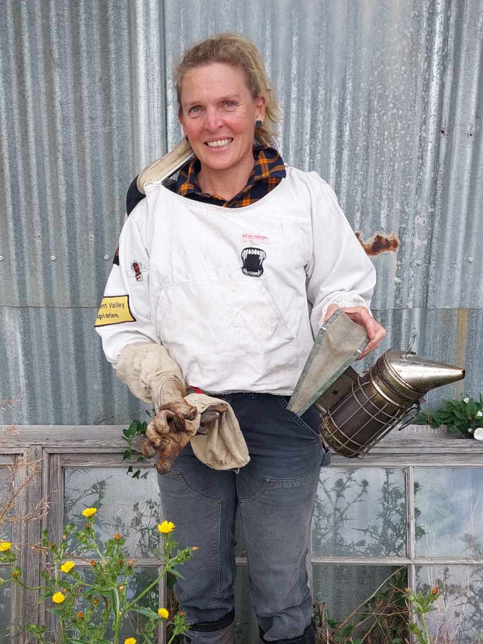 Local beekeeper and Climate Champion Jenni McLeod.